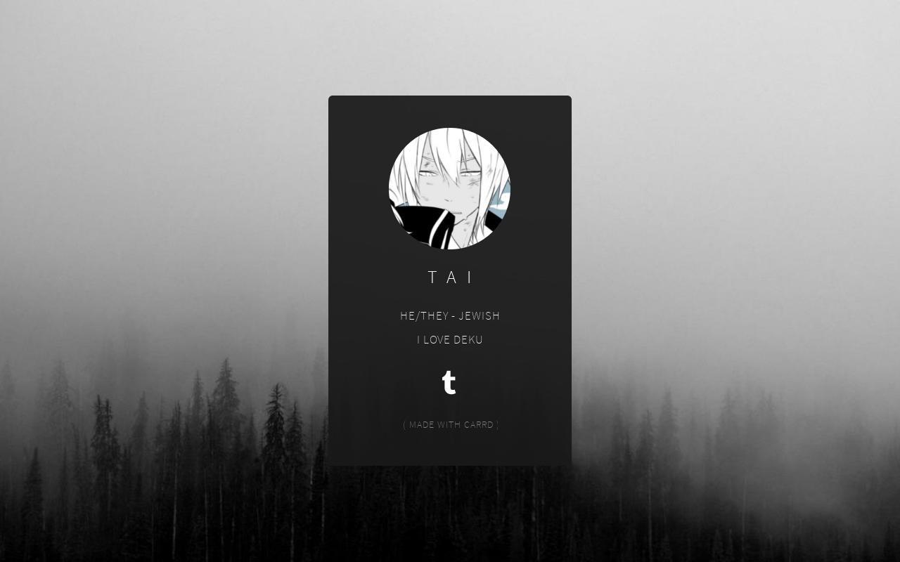 Carrd profile picture for @tai